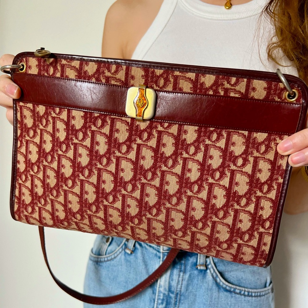 CHRISTIAN DIOR Trotter Vintage Tote shoulder Bag ❤️